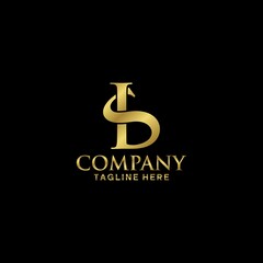 luxury initial bs logo design template