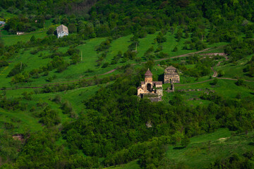 Fototapeta na wymiar Beautiful view of Hnevank church from above, Armenia