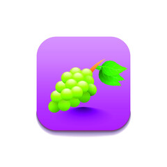 Light Grapes Food Fruit Logo Vector Symbol Icon Design Style