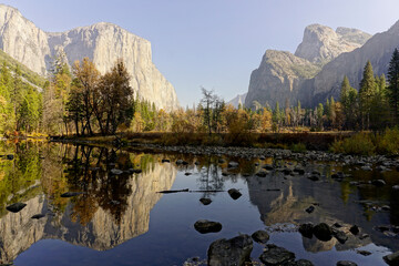 Reflection of El Capitan in Yosemite National Park