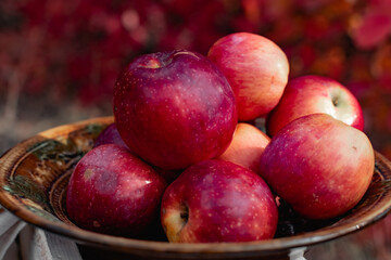 red apples in a basket