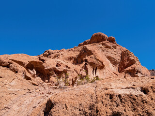 Fototapeta na wymiar Hiking in the Arizona Hot Spring Trail