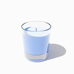 Candle For Branding And Mock up, 3d render illustration. Burning candle isolated. Candle 3d rendering.	