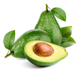 Avocado isolated on white background