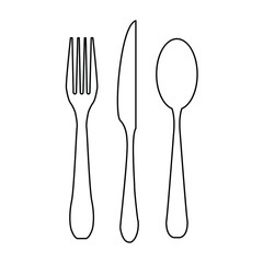 spoon and fork icons. spoon and fork symbol vector elements for infographic web.