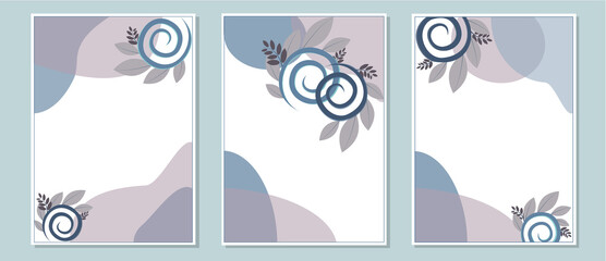 set of flower frames,decorative element vector 