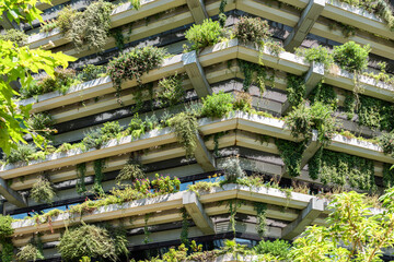 Green Building Facade Details In Barcelona, Spain - 434400100