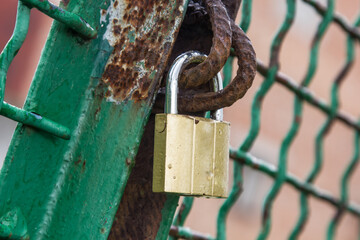 the lock is locked on the old door