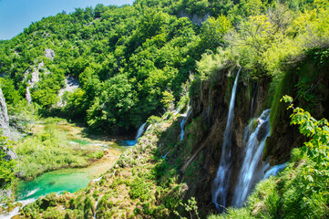 Fototapeta premium Valley in the Plitvice Lakes National Park.