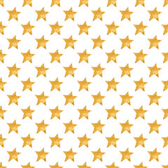 Creative seamless pattern with hand drawn gold star textures.