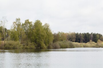 Fototapeta na wymiar The lake Craimoosweiher in Bavaria Germany