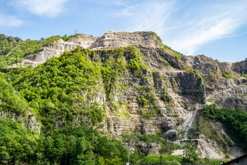 View of the mountains of Valstagna, Vicenza - Italy
