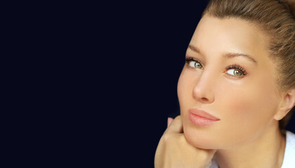 Fototapeta premium Shot of a beautiful woman.Middle aged woman portrait, cosmetology concept..