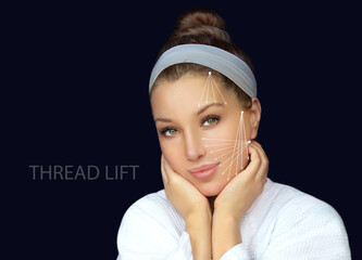 thread lift procedure ,non-surgical facelift,markup