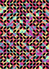 Abstract Geometric Pattern generative computational art illustration