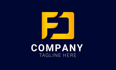 Letter F Modern logo vector 