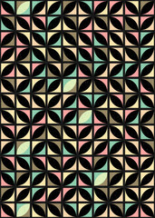 Abstract Geometric Pattern generative computational art illustration