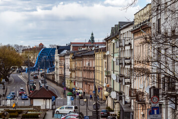 Krakow Poland, ancient city, cityscape street top view