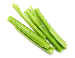 Chopped celery isolated on white 