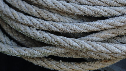 Fototapeta na wymiar rustic coiled rope as background