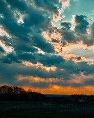 Obraz premium sunset over the city