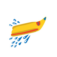 Water banana icon. Flat vector illustration of a water banana for sea attractions.