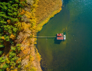 house with boat