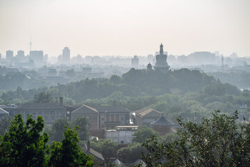 Jingshan Park and Forbidden City Cityscape
