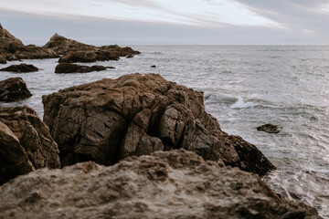 Ocean sea side landscape and clouds
