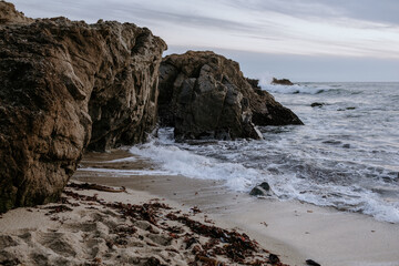 Ocean sea side landscape and clouds