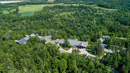 An Aerial view of McMichael Gallery in Kleinburg, Ontario