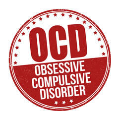 OCD ( Obsessive Compulsive Disorder ) grunge rubber stamp