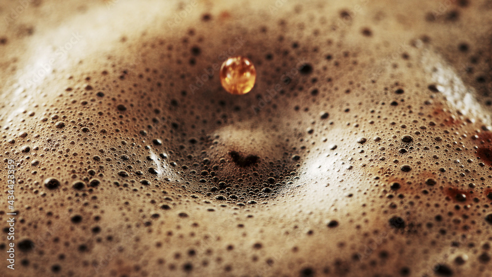 Canvas Prints freeze motion of macro shot of coffee drop