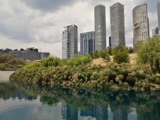 Obraz premium downtown city skyline