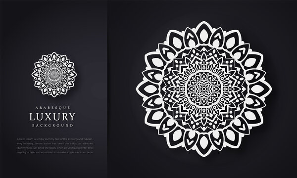 Vector vintage visiting card set. Floral mandala pattern and ornaments. Oriental design Layout. Islam, Arabic, Indian, ottoman motifs. Front page and back page. mandala relaxation 