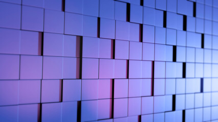 Geometric abstract background of blue blocks