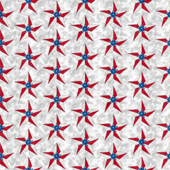 Illustration red, white and blue USA flag stars pattern background that is seamless