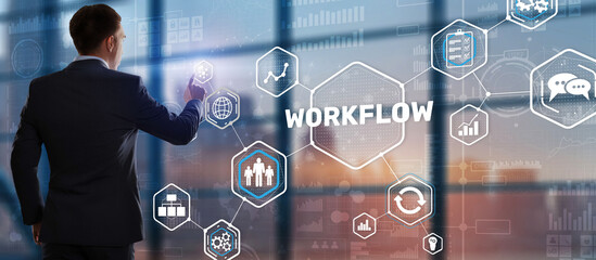 Automation of business workflows. Work process