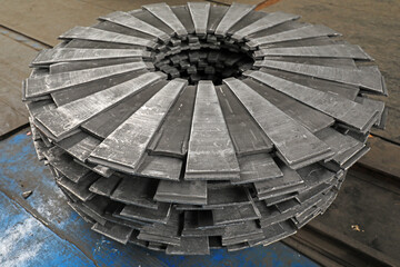 Strong steel parts in a factory, North China