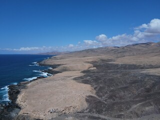 Fototapeta na wymiar Costa norte de la isla de Fuerteventura, Islas Canarias