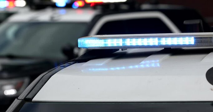 Police units arrive at the scene of an incident.