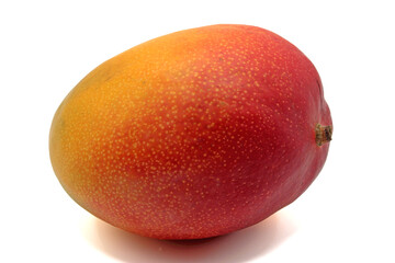 A ripe mango isolated on a white background