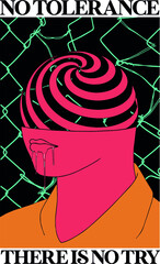 Face with geometric shape Vector design for t-shirt graphics, banner, fashion prints, slogan tees, stickers, flyer, posters and other creative uses