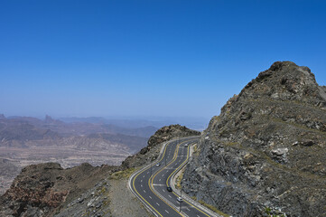 Beautiful Mountain Road from Taif, Saudi Arabia