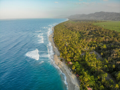 aerial views of Tayrona Park, Sierra nevada de Santa Marta, Colombia