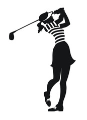 golf player silhouette