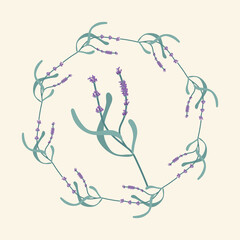 lavender flowers octagon