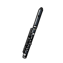 Simple and realistic piccolo illustration