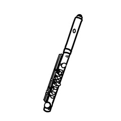 Realistic piccolo line drawing material