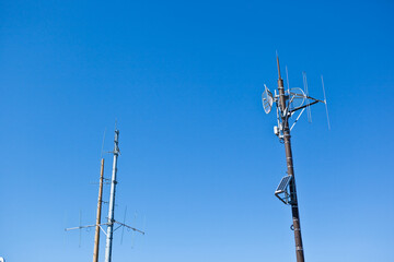 防災無線中継局のアンテナ	